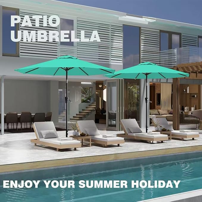 AreShark 9 FT Patio Umbrella for Outdoor, Outdoor Umbrella - Image 8
