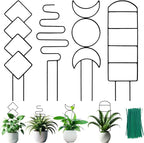 4 Packs Trellis for Climbing Plants Indoor, HENABLE Small Garden Metal Trellis by HENABLE