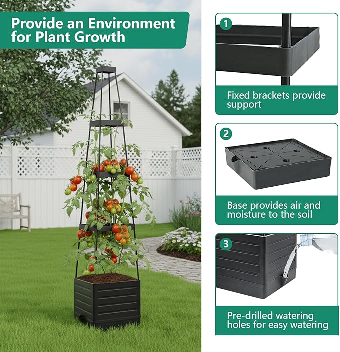 2 Pack Raised Garden Bed Planter Box - Image 2