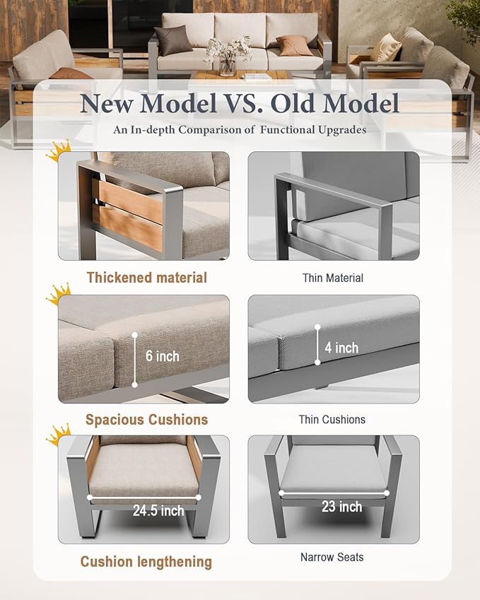 ZANDOR Aluminum Outdoor Patio Furniture - Image 3