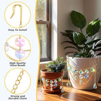 Sun Catcher Plant Hanger with Beads and Glass Crystal Beaded Plant Accessories - Image 3