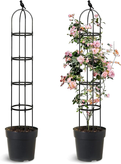 2 Pack Trellis for Climbing Planting Outdoor, 6ft Plant Trellis-Rustproof Metal by Anothera