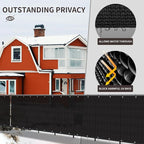 LOVE STORY Custom Size 3'x1' Black Balcony Privacy Screen, UV Block Privacy - Image 4