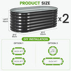 Galvanized Raised Garden Bed Outdoor |17'' Tall Planter Box Outdoor - Image 6