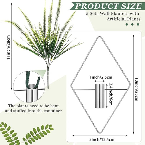 2 Pieces Wall Decor Hanging Planters - Image 2