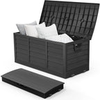 VINGLI 75 Gallon Collapsible Outdoor Storage Box, Simple-to-assemble Plastic by VINGLI