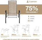 TLSUNNY Patio Chairs, Stackable Textilene Outdoor Dining Furniture - Image 6