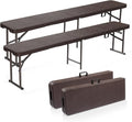 VINGLI 6 feet Plastic Folding Bench, Portable in/Outdoor Picnic Party Camping by VINGLI