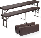VINGLI 6 feet Plastic Folding Bench, Portable in/Outdoor Picnic Party Camping by VINGLI