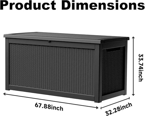 310 Gallon Lockable Outdoor Storage Box – Waterproof Resin Deck Box - Image 2