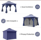 LAUSAINT HOME Semi-Permanent Outdoor Patio Gazebo 10'x10', Heavy Duty Party - Image 10