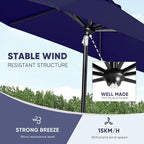Tempera Patio Market Outdoor Table Umbrella - Image 6