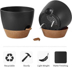 FaithLand 3-Pack Planter Pots, 10 9 8 Inch Self Watering Flower Pots - Image 5