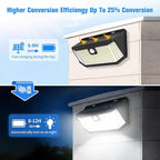 Aootek Solar Lights Outdoor 182 LEDs 2500Lm Solar Motion Sensor Lights IP65 - Image 2
