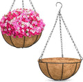 ZeeDix 2 Pack 16 Inch Large Hanging Baskets by ZeeDix