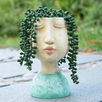 DiliComing Resin Face Planters Pots Head - Image 7