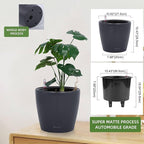 Dexceder 11x10 Inches Self Watering Planter Indoor Outdoor, Inner Pot Design - Image 3