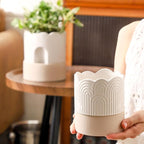 Nihow Self Watering Plant Pot: 4.5 Inch Ceramic Planter - Image 4