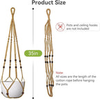 USLAI Macrame Plant Hanger Indoor Outdoor, Fits 4 to 15 Inch Pots, Strong - Image 8