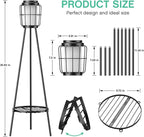 2 Pack Solar Lights with Plant Stand, Outdoor Floor Lamps, Waterproof Solar - Image 3