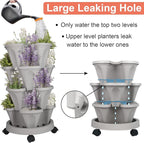 DUNCHATY Stackable Planter, Vertical Garden Planter - Image 4