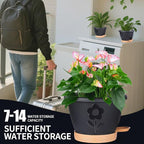 Plant Pots 10 Inch Set of 4, Self Watering Pots - Image 4