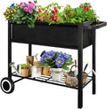 Raised Garden Bed with Legs for Outdoor Plants, Standing Elevated Planter Box by Fiwithy