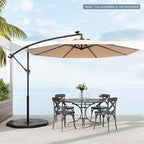 Tangkula 4-Piece Patio Umbrella Base, 208 lbs Heavy Duty Offset Cantilever - Image 9