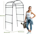 Lalahoni Garden Arch Trellis for Climbing Plants Outdoor, 80 Inch Tall Grape - Image 5