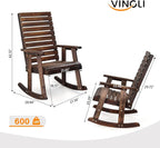 VINGLI Wooden Rocking Chair - Image 3