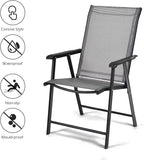 Giantex Set of 4 Folding Patio Chairs, Outdoor Portable Dining Chairs - Image 7