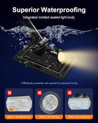 6 Pack Solar Power Spot Lights Outdoor Waterproof LED Dusk to Dawn Landscape - Image 5