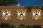 4 Pack Solar Fence Lights Metal Solar Powered Outdoor Wall Deck Step Lights Owl - Image 3