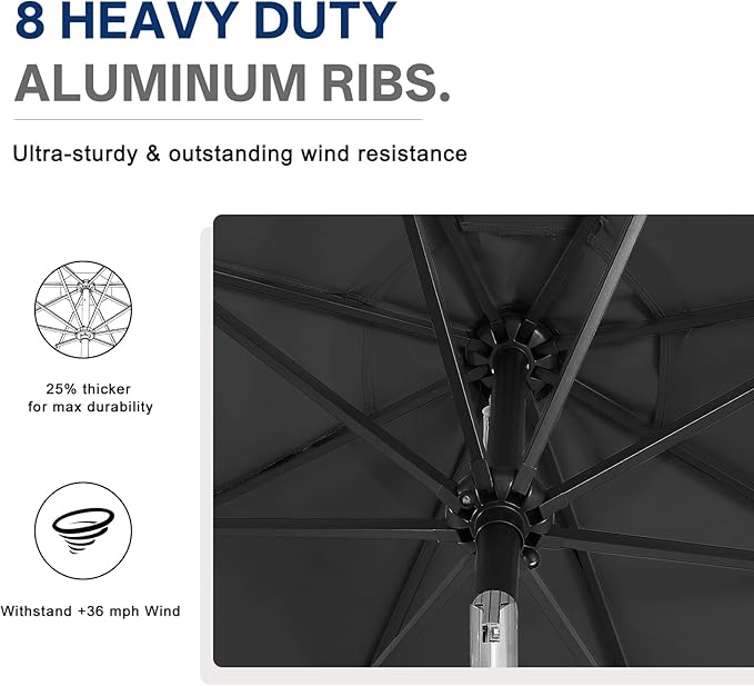 ABCCANOPY 10FT Durable Solar Led Patio Umbrellas - Image 7