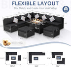 NICESOUL 10 Piece Contemporary Patio Furniture Set - Image 4