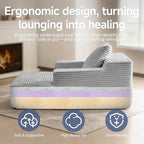 45'' Chaise Lounge Chair Indoor, Corduroy Upholstered Boneless Sofa Bed - Image 5