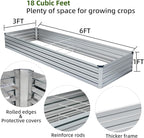 3 Pack 6x3x1FT Galvanized Raised Garden Bed Kit, Outdoor Metal Planter Box - Image 4