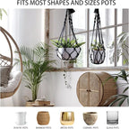 Artilady Black Plant Hanger Macrame Hanging Planter - Image 7