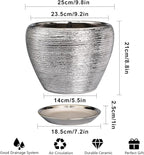 Flower Pot - 10 Inch Planter - Indoor/Outdoor Decorative Mid-Century Planter - - Image 3