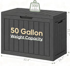 Outdoor Storage Box, Resin Deck Boxes Indoor and outdoor, Waterproof Storage - Image 2