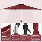 Tempera Patio Market Outdoor Table Umbrella - Image 4