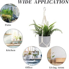 Macrame Plant Hanger, 2 Pack Boho Hanging Planters Baskets - Image 3