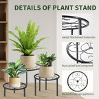 5-piece set of metal plant potted flower racks, heavy-duty flower pot plant - Image 6
