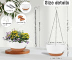 2 Pack 12 Inch Self Watering Hanging Planters - Image 3