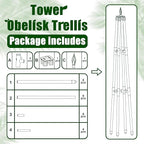 4FT Obelisk Trellis for Climbing Plants Outdoor, 16mm Rust-Proof Extra - Image 6