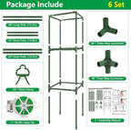 6 Pack Square Tomato Cages, 49.2" Large Upgraded Heavy Duty Steel Tomato - Image 6