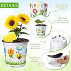Capoda 48 Sets Garden Flower Pots Crafts Kit DIY Spring Plastic Seedling - Image 3