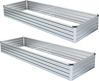 2 Pack 6x1.5x1FT Galvanized Raised Garden Bed Kit, Outdoor Metal Planter Box - Image 5