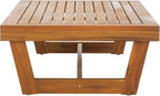 SAFAVIEH Outdoor Patio Furniture Collection Lynn Natural Brown Slatted Top - Image 7