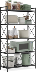 SONGMICS 5-Tier Metal Storage Rack, Shelving Unit by SONGMICSbySONGMICSHOME